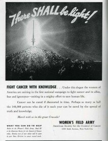 Woman’s Field Army Against Cancer 1937