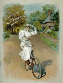 Woman Bicyclist 1897; Home Almanac