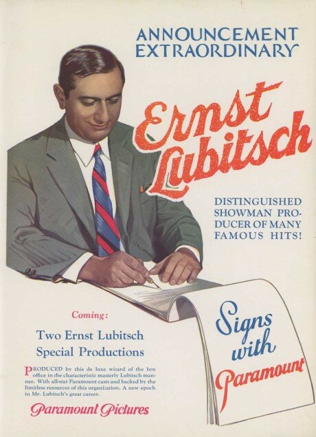 Paramount Signs Director Ernst Lubitsch 1927