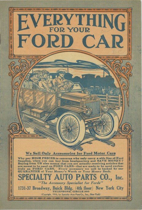 Ford Car Accessories, 1916